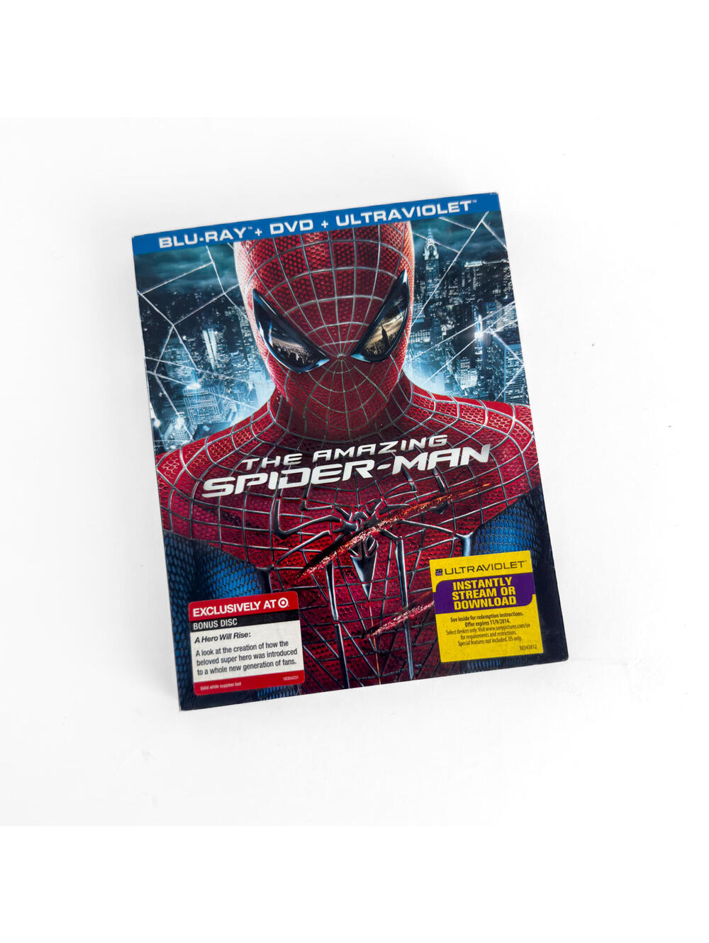 The Amazing Spider-Man Blu-Ray DVD Ultraviolet Movie Disc